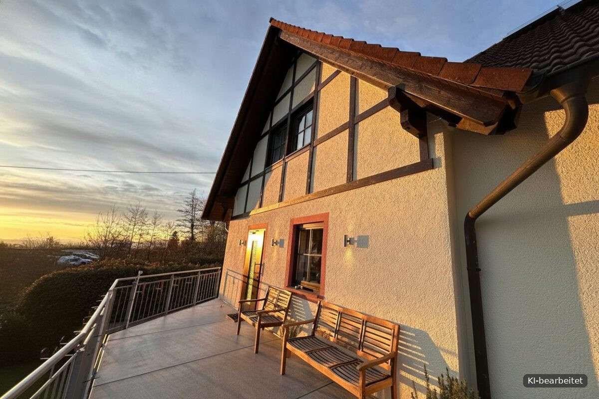 Blick auf den Ziegelhof Straußi in Ballrechten-Dottingen an einem Sommertag